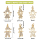 DICOSMETIC 12Pcs 2 Styles Little Girl or Boy Charms Golden Brass Cubic Zirconia Charms Human Dangle Charms with Large Hole Rings for DIY Necklace Bracelet Jewelry Making KK-DC0001-86-2