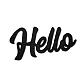CREATCABIN Wood Cutout Hello Sign Laser Cut Wooden Wall Decor Sculpture Hanging Decor Wall Art Decoration for Home Gallery Office Front Porch Door Black 9.4