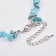 Synthetic Turquoise and Glass Seed Beads Tiered Necklaces NJEW-K100-05E-4