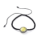 Bracelets en perles tressées en verre rondelle à facettes BJEW-JB04808-M-2