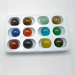 Perles de pierres gemmes, sphère de pierres précieuses, mixedstyle, pas de trous / non percés, ronde, pierre mixte, 40mm