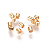 304 Edelstahl-Abstandhalter-Perlen, Kolumne, golden, 2x2 mm, Bohrung: 1 mm