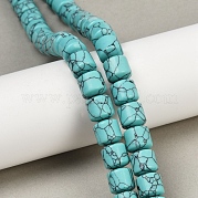 Синтетических нитей бирюзовые бусы G-G275-D13-10x10mm