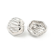 Серьги-гвоздики из латуни с реечным покрытием EJEW-C102-20P
