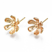 Brass Earring Findings KK-S356-362-NF