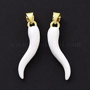 Подвески из латуни с покрытием из эмали KK-C008-19G-03