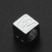 Европейские бусины из нержавеющей стали 201 STAS-N090-LA062-W
