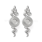 Серьги-гвоздики в форме змеи из нержавеющей стали 304 EJEW-K295-14P