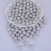 Круглые силиконовые фокусные бусины SI-JX0046A-40