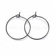 Серьги-кольца из нержавеющей стали 304 STAS-H467-01B-25MM