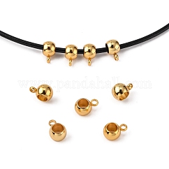 Rohrbügel aus Edelstahl 304, Schleifenbügel, Kaution Korne europäische Ketten, Rondell, golden, 5x9x6 mm, Bohrung: 1.8 mm, Innendurchmesser: 4 mm