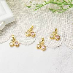 5 ciondoli in ottone con micro pavé di zirconi cubici&nbsp;KK-SZ0003-05