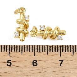 Messing micro pave klare zirkonia anhänger&nbsp;KK-D218-15G
