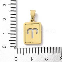 Anhänger mit zwölf Sternbildern aus Edelstahl 304&nbsp;LS-STAS-S152-02G-A