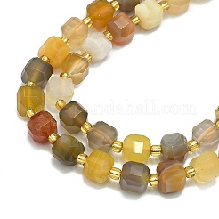 Filo di perle di agata del Botswana naturale&nbsp;G-I376-D91-01