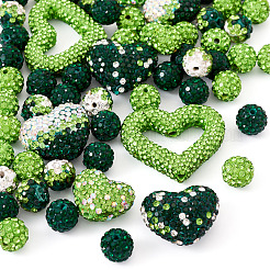 58 Stück handgefertigte Polymer Clay Strassperlen-Sets&nbsp;CLAY-BT0001-06