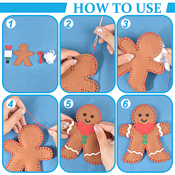 Kit de bricolage de Noël en feutre à coudre pour enfants&nbsp;DIY-WH0504-433