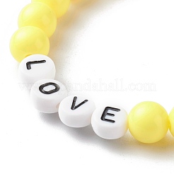 Stretch-Armband aus blickdichten Acrylperlen für Kinder&nbsp;BJEW-JB06587