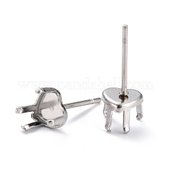 Supports de boucles d'oreilles à tige en acier inoxydable 304 anti-ternissement&nbsp;STAS-B004-08P-C