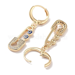 Orecchini pendenti a monachella in vero ottone placcato oro 18k&nbsp;EJEW-L269-016G-06