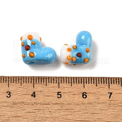 Brins de perles bosselées en verre soufflé faites à la main&nbsp;LAMP-U001-01G-1