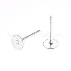 Elementi per orecchini a bottone in acciaio inossidabile 304 anti-ossidazione&nbsp;STAS-D448-088P-5mm