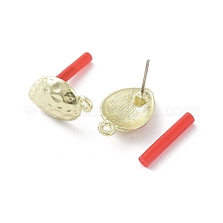 Fornituras de aretes de aleación dorada con revestimiento en estante&nbsp;EJEW-B036-01G-02