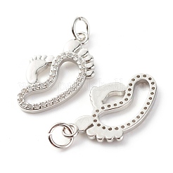 Messing micro pave klare zirkonia anhänger&nbsp;ZIRC-P094-15P-RS