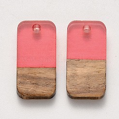 Pendentifs en bois de résine et de noyer&nbsp;X-RESI-S384-008A