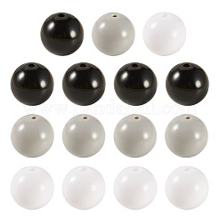 15pcs 3 couleurs perles acryliques opaques&nbsp;SACR-TADJ0001-05A