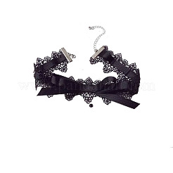 Polyester-Blumenspitze-Halsketten mit Schleife für Damen&nbsp;FS-WGE4196-01