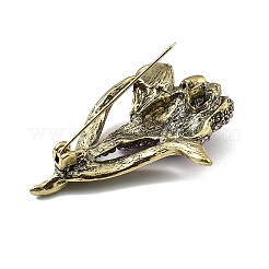 Spille in lega di strass a forma di tulipano per vestiti da zaino&nbsp;JEWB-M069-02AG-01