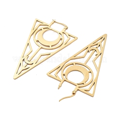 Pendientes de aro triangulares de acero inoxidable 304&nbsp;LS-EJEW-M031-01G