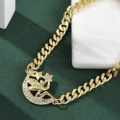 Braccialetti in ottone con micro pavé di zirconi trasparenti&nbsp;BJEW-M050-05G-02