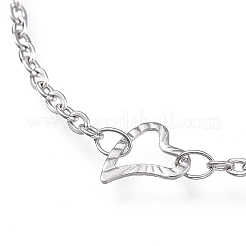 Chaînes de cheville en acier inoxydable 304 résistant au ternissement&nbsp;AJEW-M026-08P