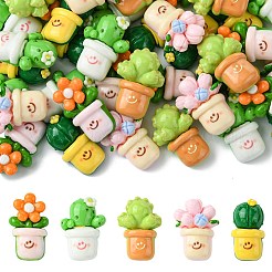 50 Stück 5 Stile undurchsichtige Harz-Decoden-Cabochons&nbsp;RESI-CJ0003-88