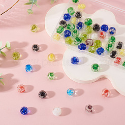 50 Stück handgefertigte leuchtende Bunte Malerei-Perlen&nbsp;LAMP-TA0002-13