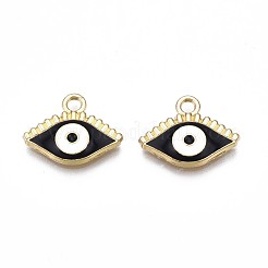 Colgantes de esmalte de aleación chapados en oro claro&nbsp;ENAM-T009-87A-RS