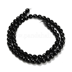 Natürliche schwarze Onyxperlenstränge&nbsp;X-G-C280-B01-6mm