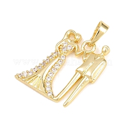 Valentinstag Messing Micro Pave klare Zirkonia Anhänger&nbsp;KK-H273-43G-03
