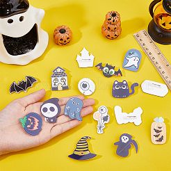 16 Stück Acrylbrosche mit Halloween-Motiv in 16 Stilen&nbsp;JEWB-FH0001-33
