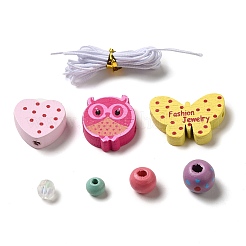 Set di gioielli in legno d'acero a tema festa dei bambini&nbsp;WOOD-C006-01U