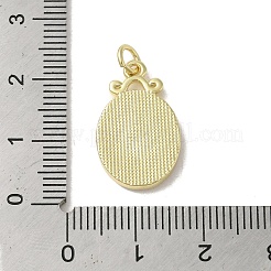 Muschelanhänger aus Messing mit Pavé-Fassung&nbsp;KK-I708-10A-G