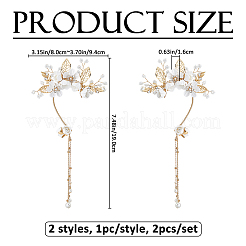 2 Stück Ohrringe mit Blumenmuster&nbsp;EJEW-FH0001-13G