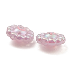 Perline europee acriliche iridescenti arcobaleno con placcatura UV luminosa&nbsp;PACR-E002-05