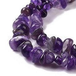 Natürlichen Amethyst Chips Perlenstränge&nbsp;G-M205-58