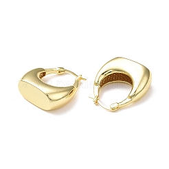 Boucles d'oreilles créoles en forme de sac à main en laiton plaqué pour femme&nbsp;EJEW-F306-04G