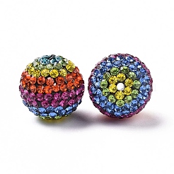 Regenbogen-Strassperlen aus Polymer-Ton&nbsp;RB-L029-01