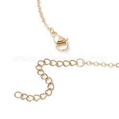 Collier à maillons floraux en laiton&nbsp;NJEW-TA00196