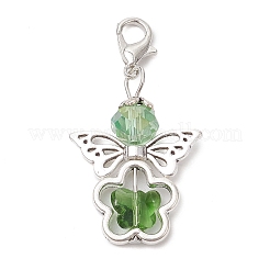 7 pendentif décoratif en verre d'ange de 7 couleurs&nbsp;HJEW-JM02789-02